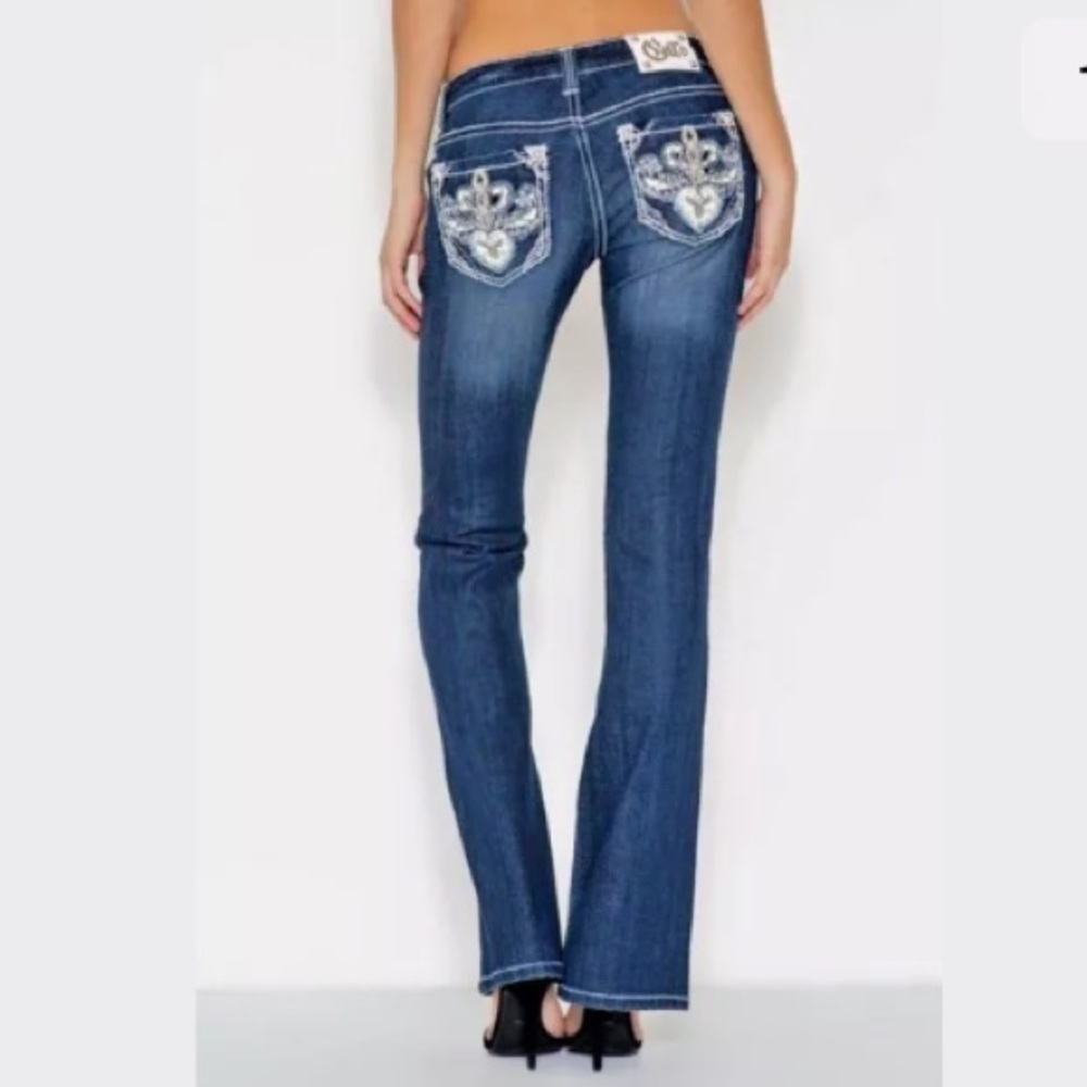 Cello Embellished boot cut jeans